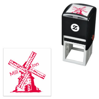 Windmill Personalise with your Logo and Text Self-inking Stamp