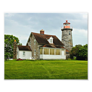 Windmill Point Lighthouse, Lake Champlain VT Photo Print