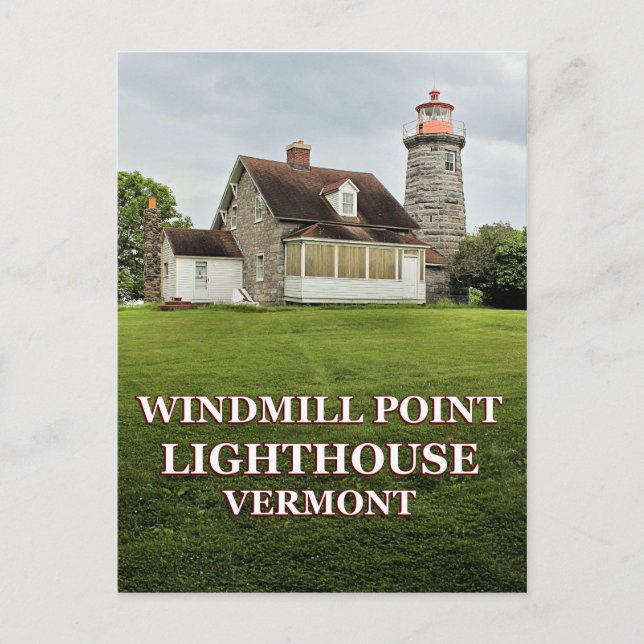 Windmill Point Lighthouse, Vermont Postcard (Front)
