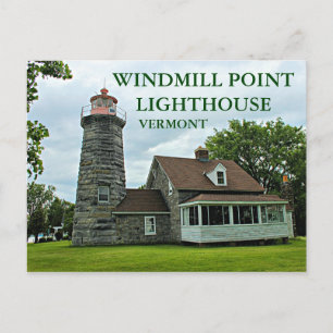 Windmill Point Lighthouse, Vermont Postcard