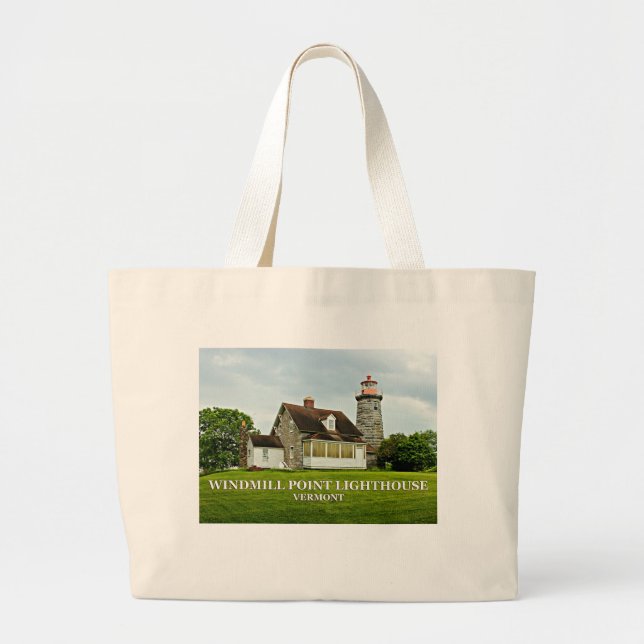 Windmill Point Lighthouse, Vermont Tote Bag (Front)