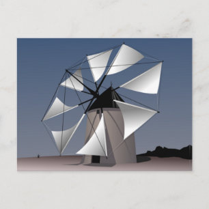 windmill postcard