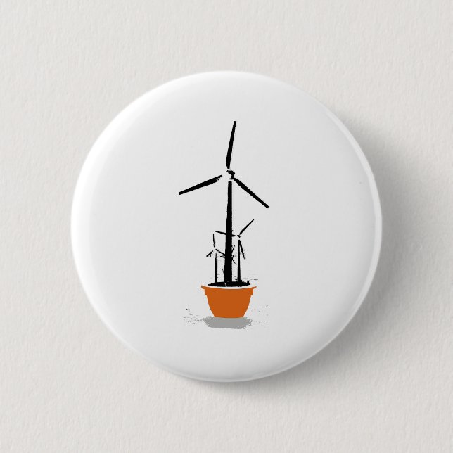 Windmill pot 6 cm round badge (Front)
