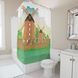 Windmill Shower Curtain