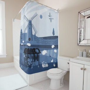 Windmill Shower Curtain