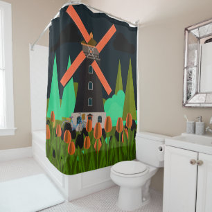 Windmill Shower Curtain