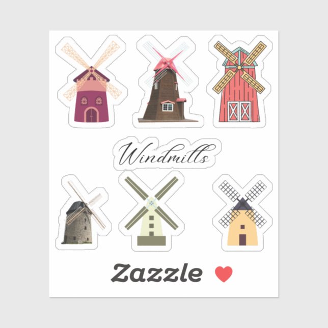 Windmill Stickers (Sheet)