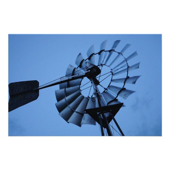 WINDMILL STORM CLOUDS RURAL QUEENSLAND AUSTRALIA PHOTO PRINT (Front)