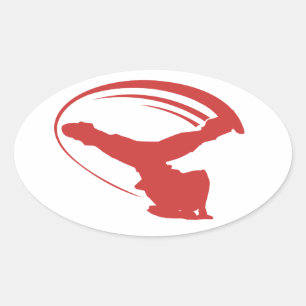 Windmill style red sticker