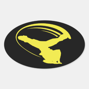 Windmill style yellow sticker