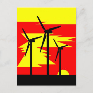 Windmill Sunrise Postcard