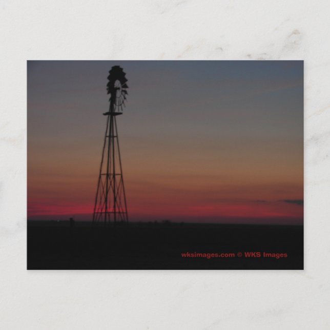 Windmill/ Sunset 6142007 Postcard (Front)