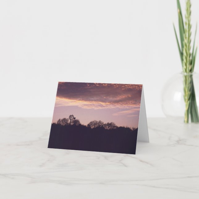 Windmill Sunset Notecard #1 (Front)