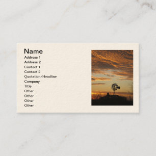 Windmill sunset portrait card