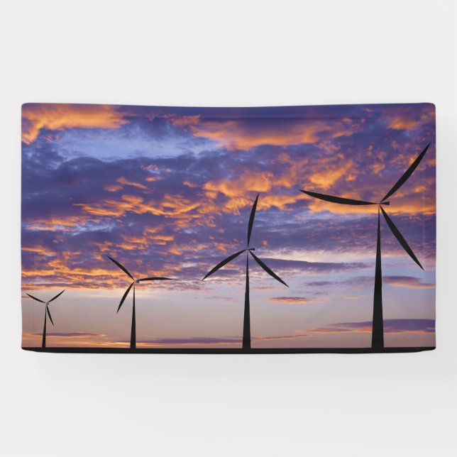 Windmill Turbine at Sunset Banner (Horizontal)