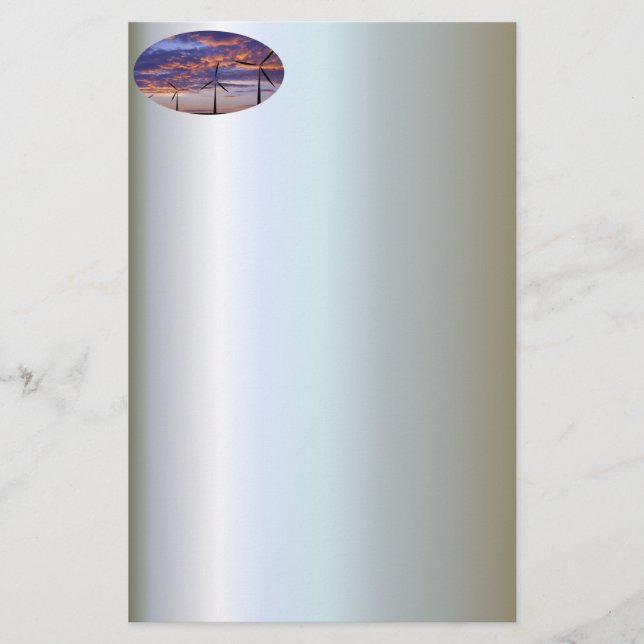 Windmill Turbine at Sunset Stationery (Front)