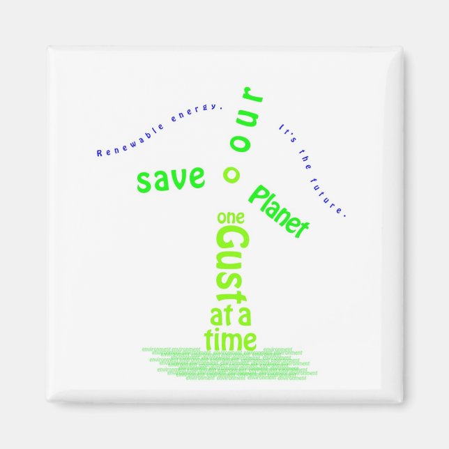 Windmill Typography Magnet (Front)