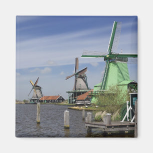 Windmill, Zaanse Schans, Holland, Netherlands 2 Magnet