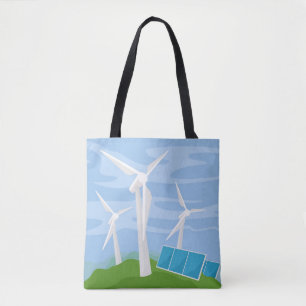 Windmills and Solar Cells Tote Bag