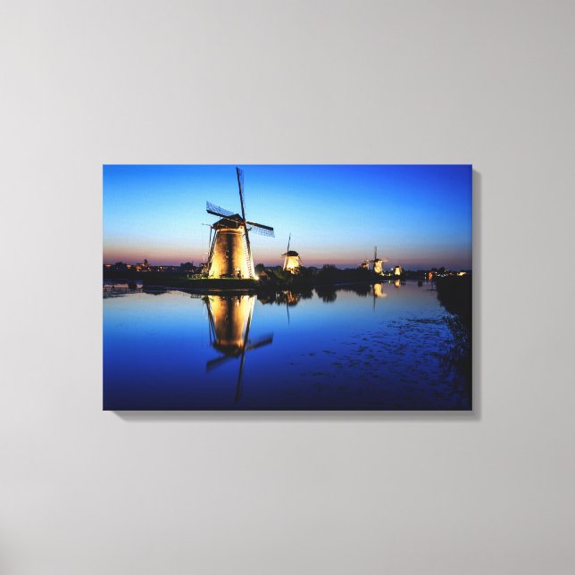 Windmills at Blue Hour canvas print (Front)