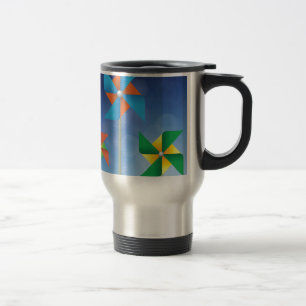windmills background travel mug