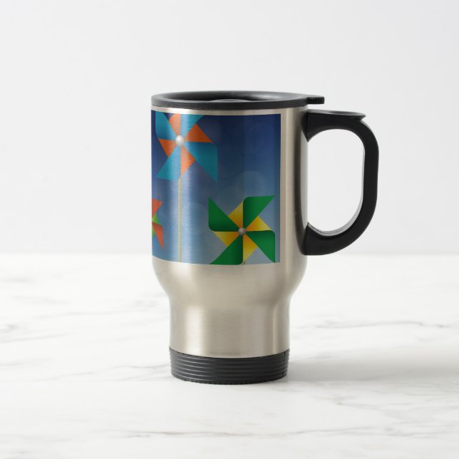 windmills background travel mug (Right)