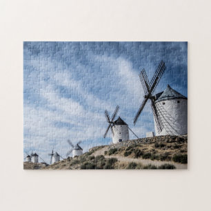 Windmills Consuegra Toledo Spain Rocky Terrain Jig Jigsaw Puzzle