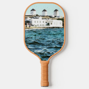 Windmills in Mykonos Pickleball Paddle
