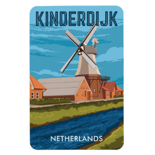 Windmills in Netherlands Magnet