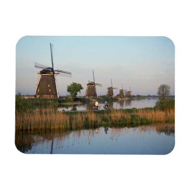 Windmills, Kinderdijk, Netherlands Magnet (Horizontal)