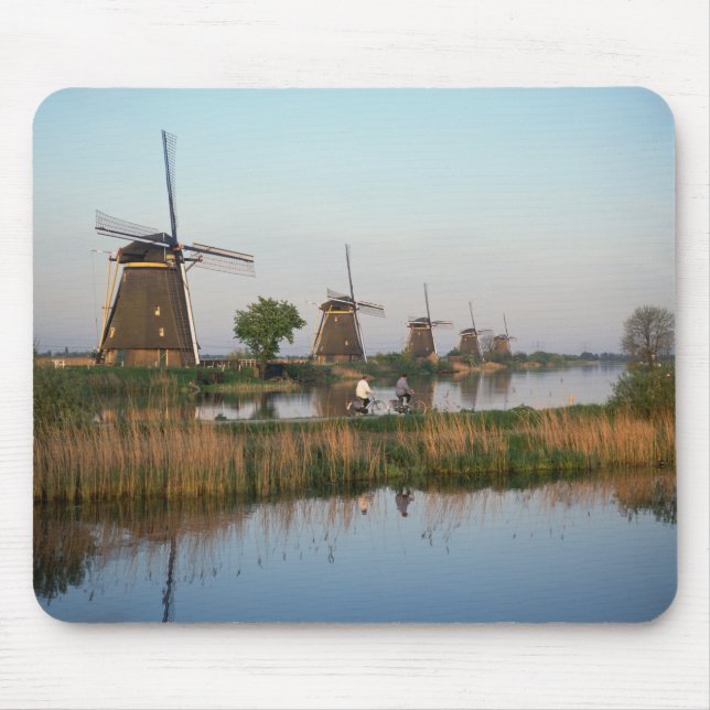 Windmills, Kinderdijk, Netherlands Mouse Mat (Front)