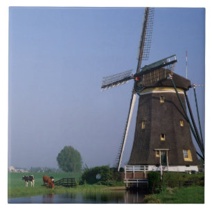 Windmills, Leidschendam, Netherlands Tile