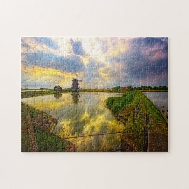 Windmills of  Amsterdam Holland. Jigsaw Puzzle (Horizontal)