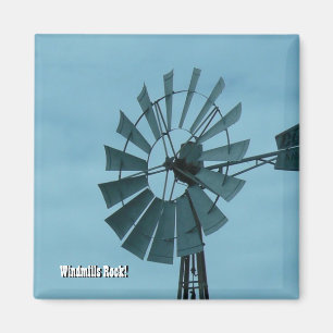 Windmills Rock! Magnet