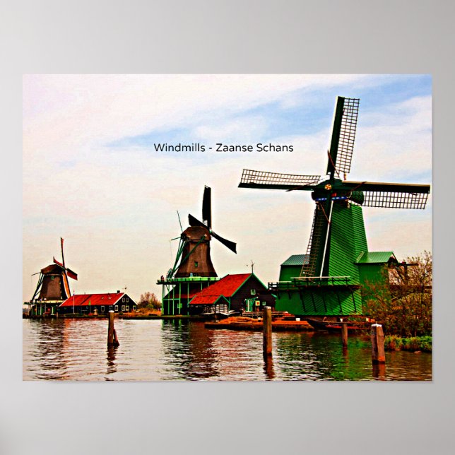 Windmills-Zaanse Schans Poster (Front)