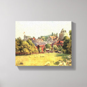 Windor Castle from the Fields, Berkshire, England Canvas Print