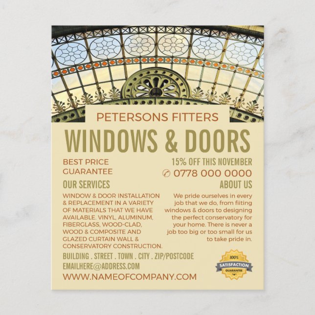 Window Arch, Window & Door Fitter Company Flyer (Front)