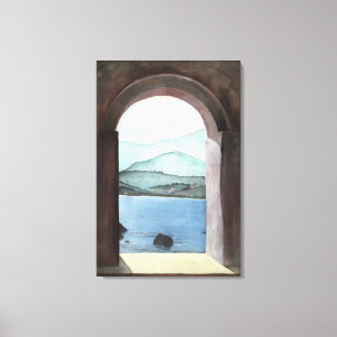 Window At Crete Canvas Print