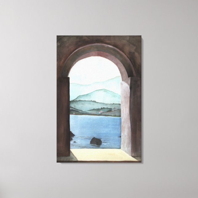 Window At Crete Canvas Print (Front)