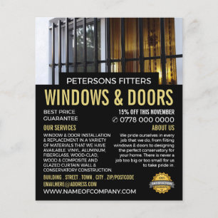 Window & Bars, Window & Door Fitter Company Flyer