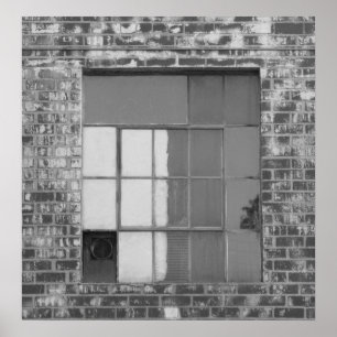 Window black and white photography poster
