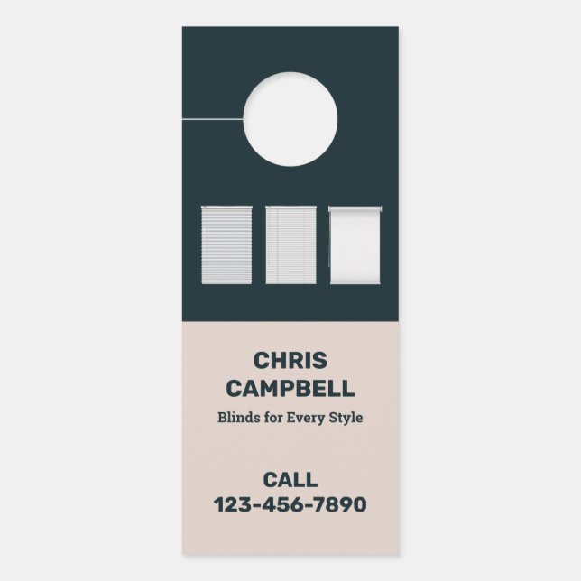 Window Blinds One Sided Door Hanger (Front)
