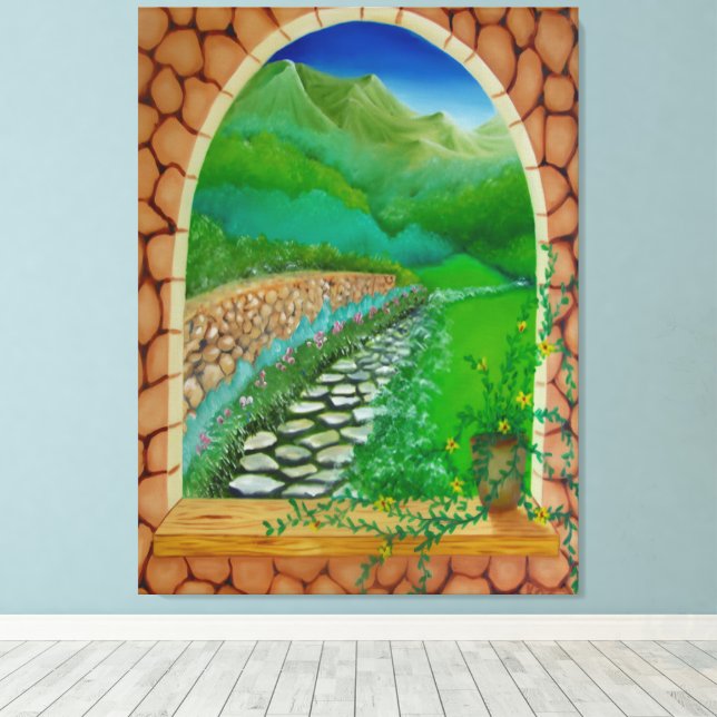 Window Canvas Print (Insitu(Wood Floor))