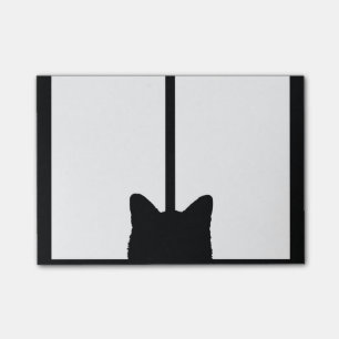 Window Cat Click to Customise Colour Background Post-it Notes
