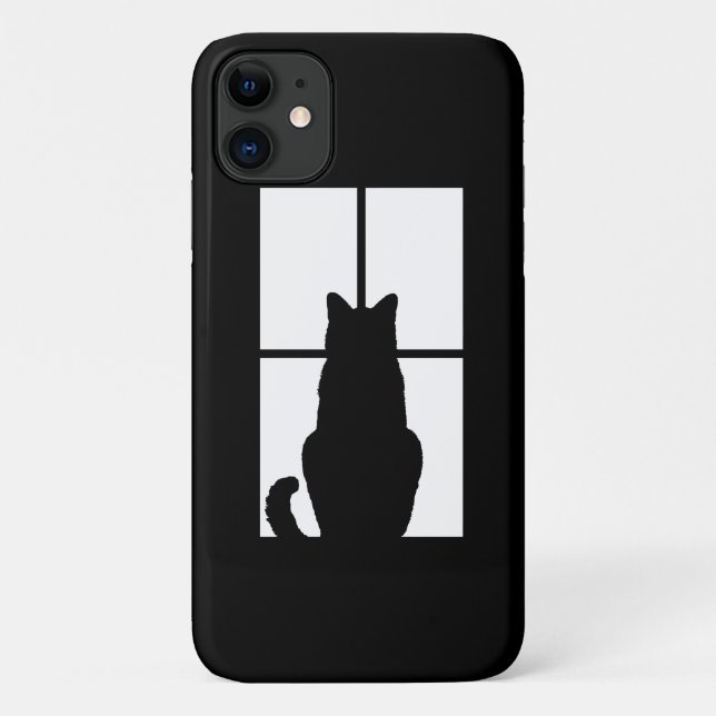 Window Cat Click to Customise Colour Decor Case-Mate iPhone Case (Back)