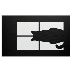 Window Cat Click to Customise Colour Decor Option Fabric