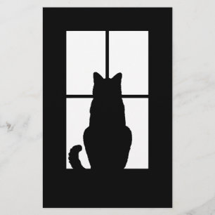 Window Cat Click to Customise Colour Decor Stationery