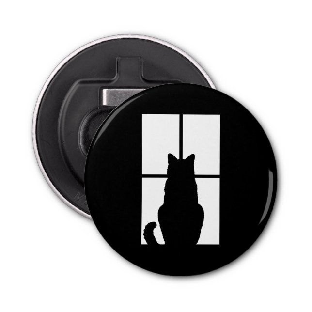 Window Cat Click to Customise Get any colour decor Bottle Opener (Front)