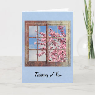 Window Cherry Blossom Tree Card