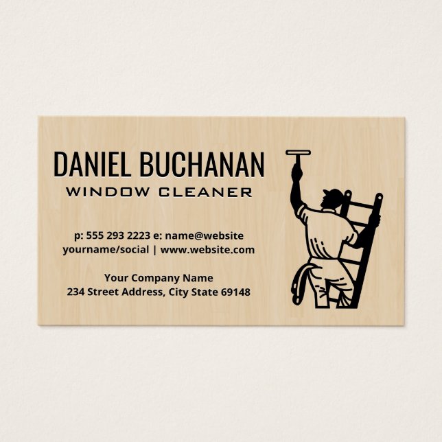 Window Cleaner on Ladder (Front)